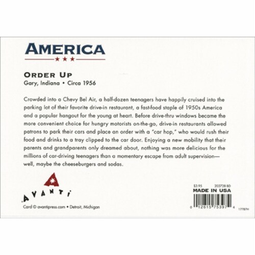 Avanti Press Greeting Card Teenagers Packed in Car Perspective: top