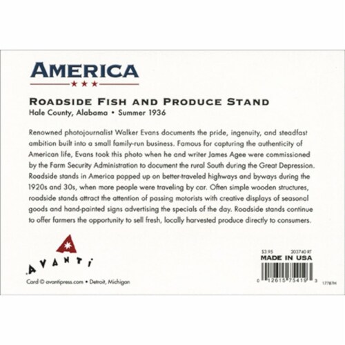 Avanti Press Greeting Card Roadside Stand/Fish Market Perspective: top