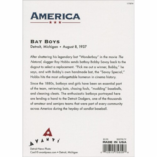Avanti Bat Boys America Collection Thank You Card Perspective: top
