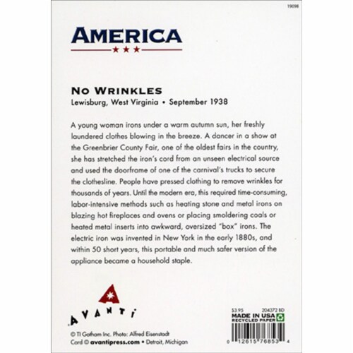 Avanti Press Greeting Cards Woman Ironing Perspective: top