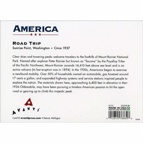 Avanti Press Greeting Cards Birthday Mount Rainer/Road Trip Perspective: top