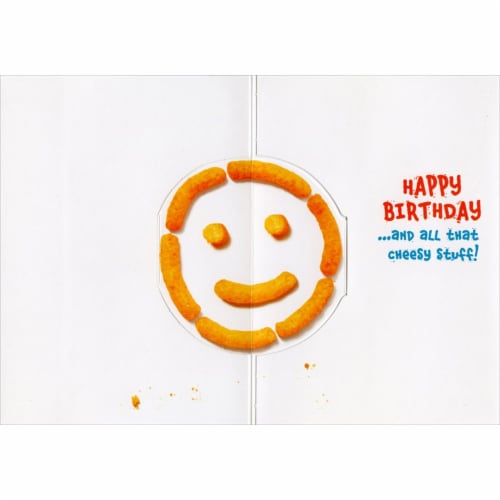 Avanti Press Greeting Cards Birthday Cheese Puff Cat Standout Perspective: top