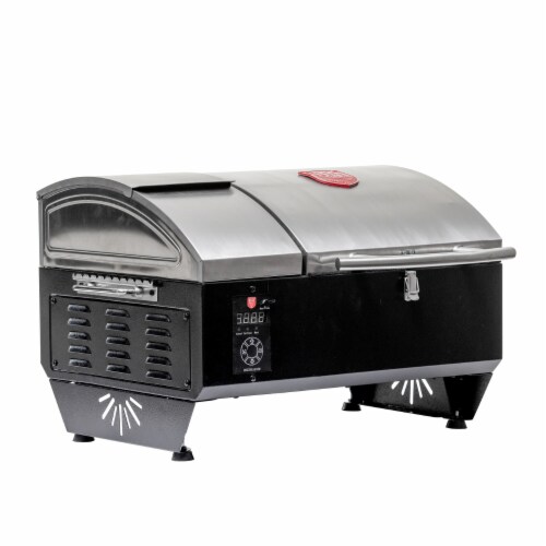 USG295SS SS Tabletop Wood Pellet Grill Perspective: top