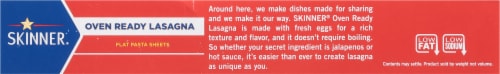 Skinner Oven Ready Lasagna Perspective: top
