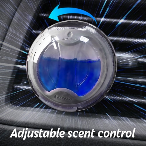 Refresh Your Car! Diffuser Air Freshener (Fresh Strawberry/Cool Lemonade Scent, 1 Pack) Perspective: top