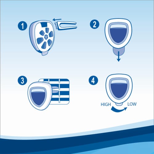 Refresh Your Car!® Fresh Linen Scent Odor Eliminating Vent Clips Perspective: top