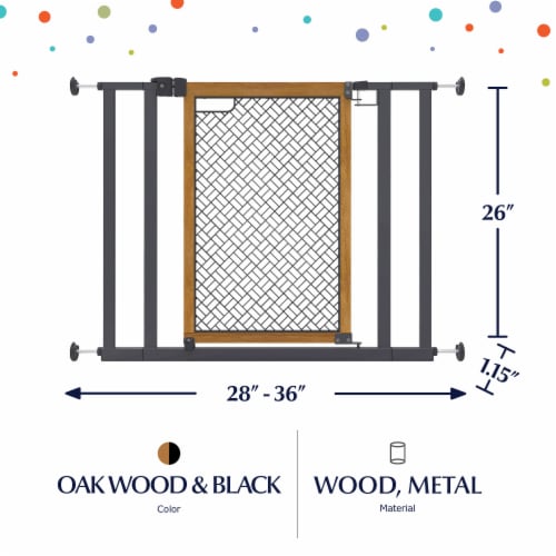 Summer Infant 26 Inch Extra Tall Doorway 36S Series Pet and Baby Gate Oak Wood 1 Piece Fry s Food Stores