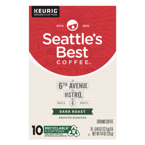 Seattle's Best Coffee™ 6th Avenue Bistro Dark Roast K-Cup Coffee Pods Perspective: top