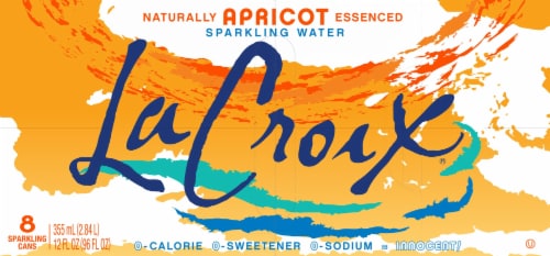 LaCroix® Apricot Flavored Sparkling Water Cans Perspective: top