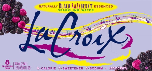 LaCroix® Black Razzberry Flavored Sparkling Water Cans Perspective: top