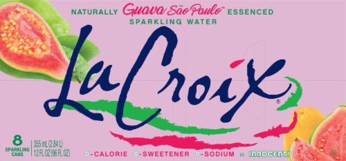 LaCroix® Guava Flavored Sparkling Water Cans Perspective: top