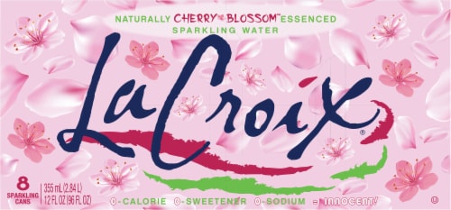 LaCroix® Cherry Blossom Naturally Essenced Flavored Sparkling Water Cans Perspective: top