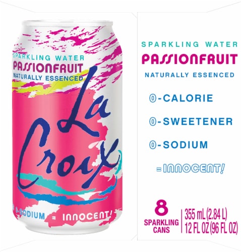 LaCroix Passionfruit Sparkling Water Perspective: top