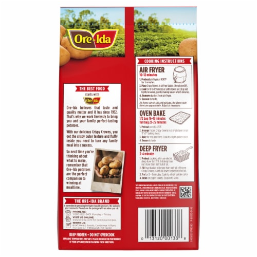 Ore-Ida Golden Crispy Crowns Seasoned Shredded Frozen Potatoes Perspective: top