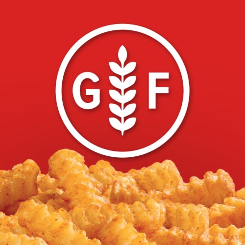 Ore-Ida Extra Crispy Seasoned Crinkles French Fries Fried Frozen Potatoes Perspective: top