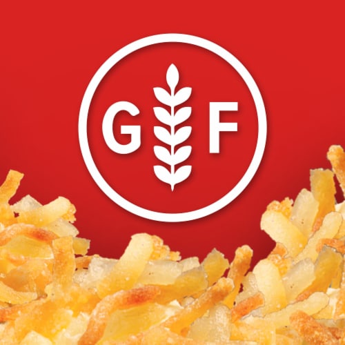 Ore-Ida Shredded Hash Browns Frozen Potatoes Value Size Perspective: top