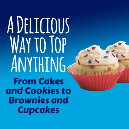 Pillsbury Funfetti Stars and Stripes Vanilla Frosting Perspective: top