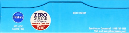 Pillsbury Zero Sugar Moist Supreme® Devil's Food Premium Cake Mix Perspective: top