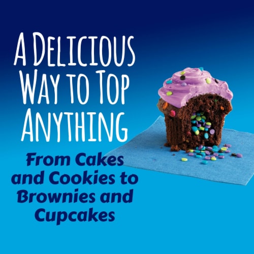 Pillsbury Funfetti Bold Purple Vanilla Frosting Perspective: top
