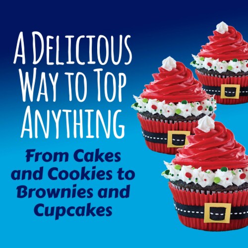 Pillsbury Funfetti Holiday Red Vanilla Frosting Perspective: top