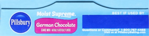 Pillsbury Moist Supreme® Premium German Chocolate Cake Mix Perspective: top