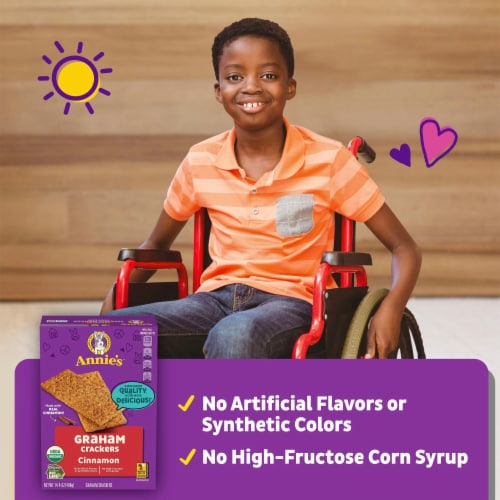 Annie's™ Organic Whole Grain Cinnamon Graham Crackers Perspective: top