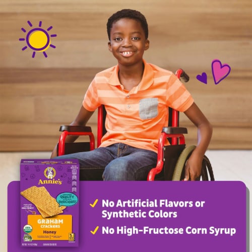 Annie's Organic Honey Graham Crackers Whole Grain Easter Treats Perspective: top
