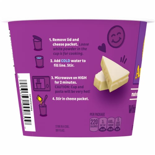 Annie's Organic White Cheddar Microwave Mac and Cheese Cup Perspective: top