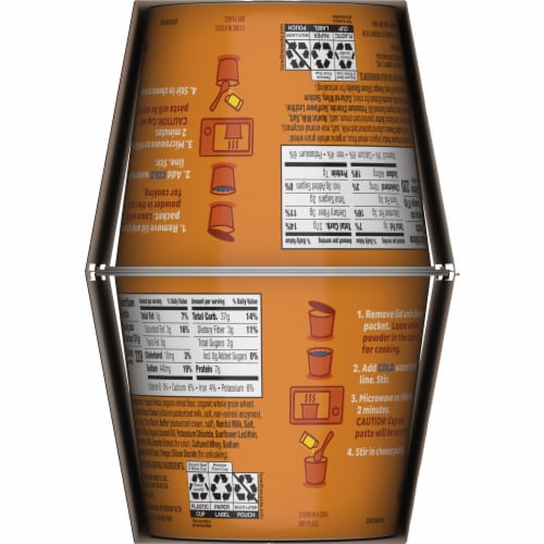 Annie's Real Aged Cheddar Mac N Cheese Macaroni and Cheese Dinner Cups 4PK Perspective: top