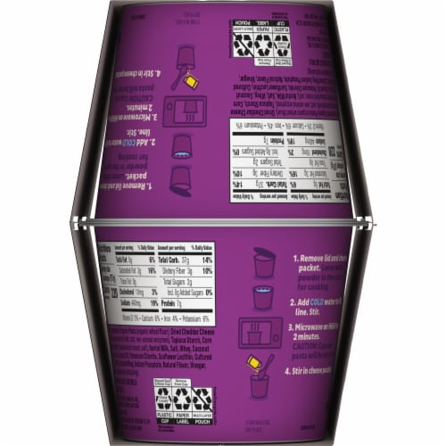 Annie's Organic White Cheddar Microwave Mac and Cheese Cup Perspective: top