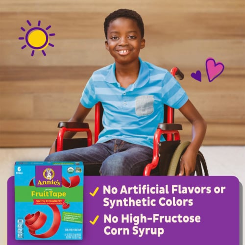 Annie's Organic Swirly Strawberry Fruit Flavored Tape Perspective: top