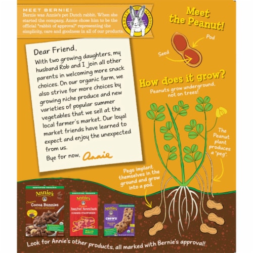 Annie's™ Organic Gluten Free Peanut Butter Crispy Snack Bars Perspective: top