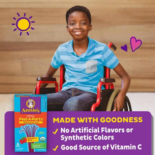 Annie's™ Organic Gluten Free Strawberry Peel A Parts™ Fruit Flavored Snacks Perspective: top