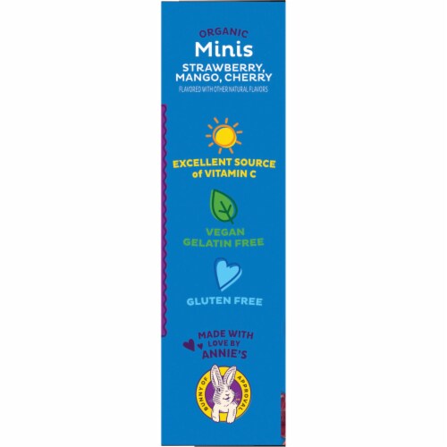 Annie's Organic Minis Bunny Fruit Flavored Snacks Perspective: top