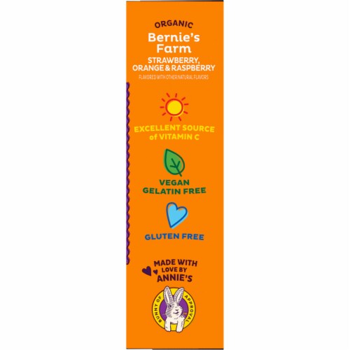 Annie's Organic Bernie's Farm Fruit Flavored Snacks Perspective: top