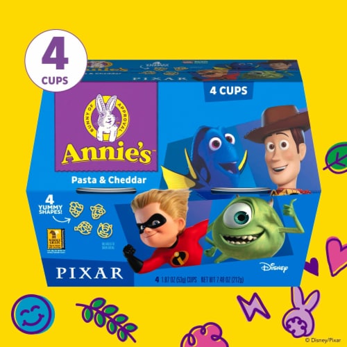 Annie's Disney Pixar Pasta and Cheddar Macaroni and Cheese Perspective: top