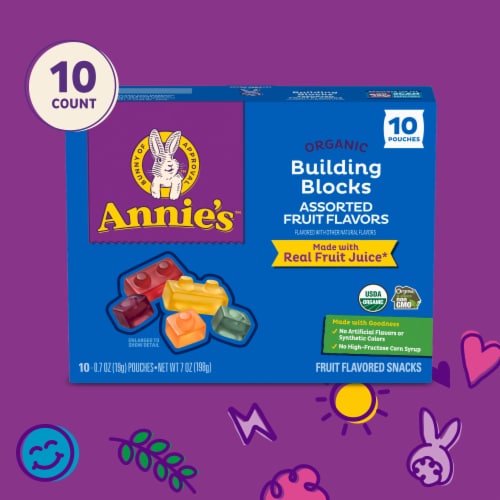 Annie's Organic Building Blocks Fruit Flavored Snacks Perspective: top