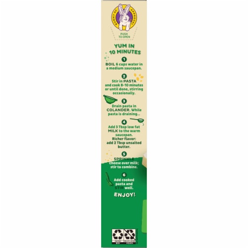 Annie's Organic Shells and Alfredo Cheddar Macaroni and Cheese Perspective: top