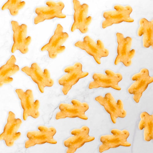 Annie's Organic White Cheddar Bunnies Baked Snack Crackers Perspective: top