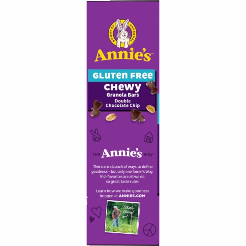 Annie's Gluten Free Double Chocolate Chip Chewy Granola Bars Perspective: top