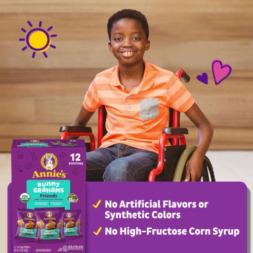 Annie's™ Organic Friends Bunny Chocolate Chip Chocolate & Honey Graham Snacks Perspective: top