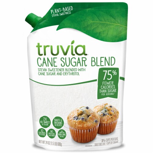 Truvia Cane Sugar Blend, Mix of Stevia Sweetener and Cane Sugar Perspective: top