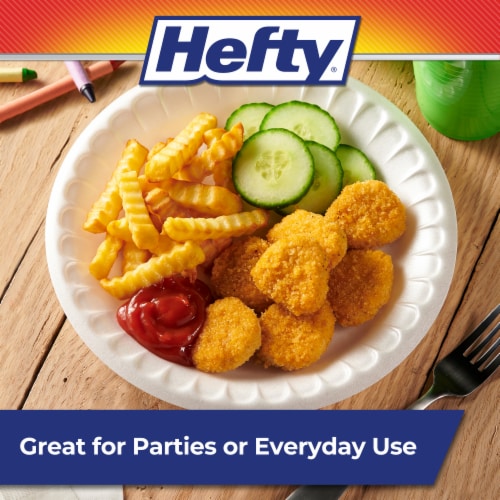 Hefty Everyday Soak Proof Foam Plates - White Perspective: top