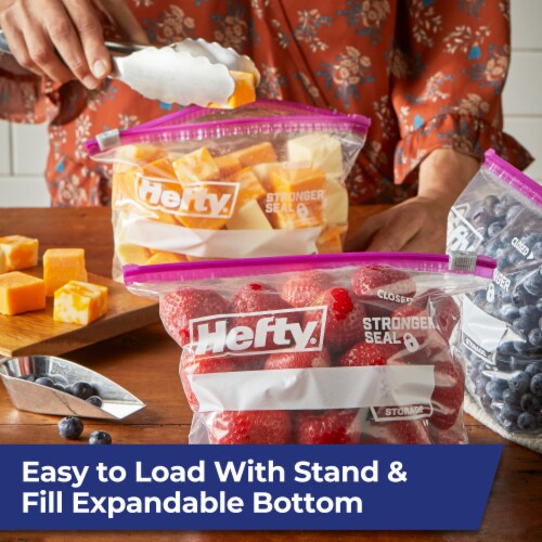 Hefty® Storage Quart Slider Bags Value Pack Perspective: top