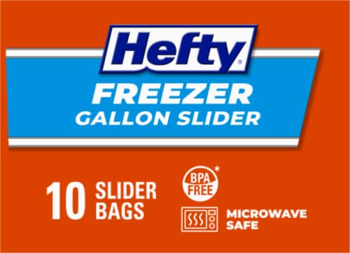 Hefty® Gallon Freezer Slider Bags Perspective: top