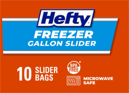 Hefty® Gallon Freezer Slider Bags Perspective: top