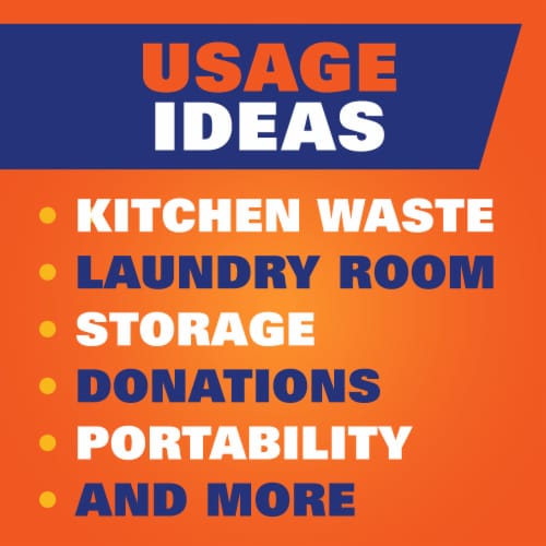 Hefty® Strong Tall Kitchen Drawstring Trash Bags Perspective: top