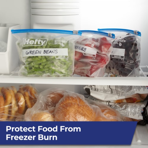 Hefty® Freezer Quart Slider Bags Perspective: top