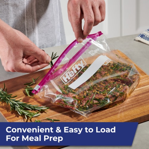 Hefty® Slider Half Gallon Food Storage Bags Perspective: top