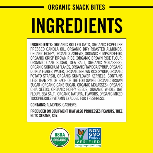Dave's Killer Bread Honey Nut Organic Snack Bites, Honey Organic Snacks, 7.2 oz Perspective: top